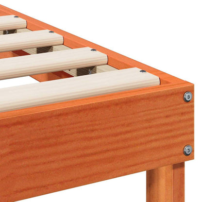 vidaXL Bed Frame Brown 90 x 220 cm Solid Pine Wood