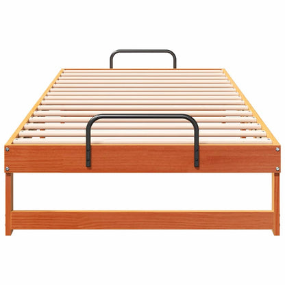 vidaXL Bed Frame Brown 90 x 220 cm Solid Pine Wood