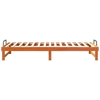 vidaXL Bed Frame Brown 90 x 220 cm Solid Pine Wood