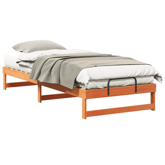 vidaXL Bed Frame Brown 100 x 220 cm Solid Pine Wood