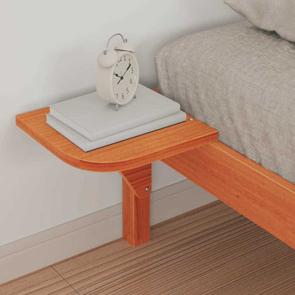vidaXL Bed Frame with Side Tables Wax Brown 90 x 220 cm