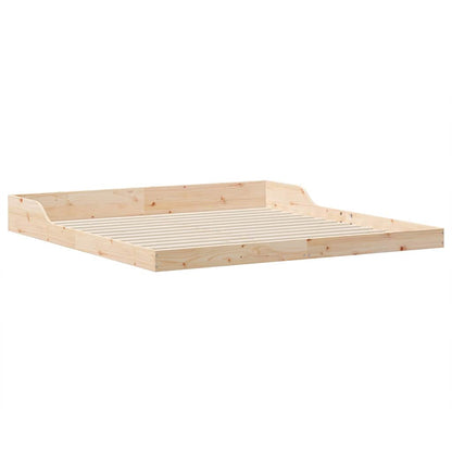 vidaXL Bed Frame Brown 200 x 200 cm Solid Pine Wood