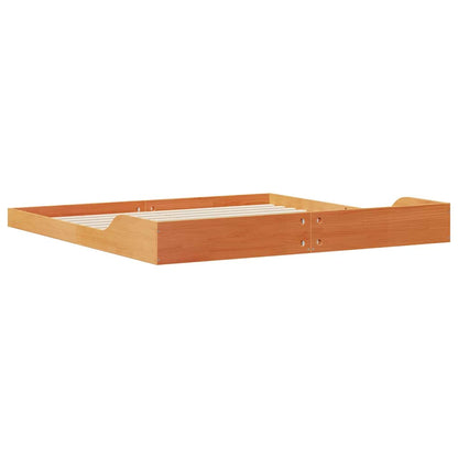 vidaXL Bed Frame Wax Brown 180 x 200 cm Solid Pine Wood
