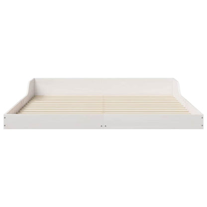 vidaXL Bed Frame White 160 x 200 cm Solid Pine Wood