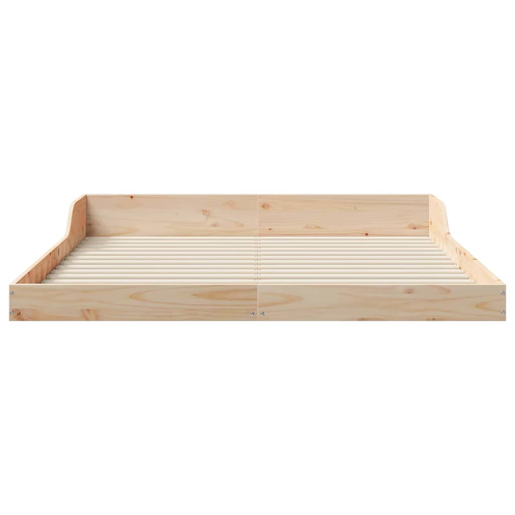 vidaXL Bed Frame Brown 150 x 200 cm Solid Pine Wood