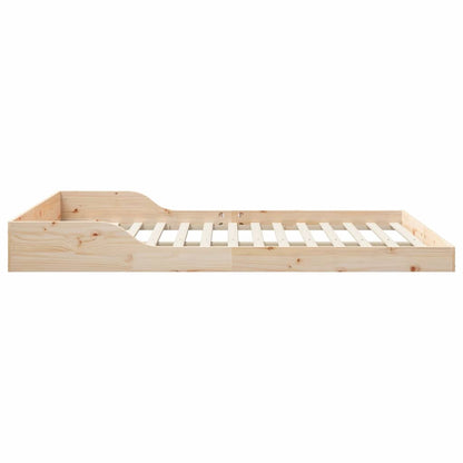 vidaXL Bed Frame Brown 150 x 200 cm Solid Pine Wood