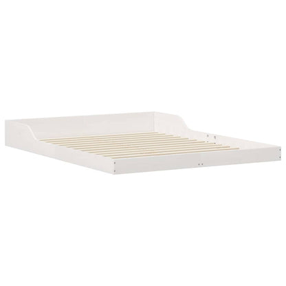 vidaXL Bed Frame White 150 x 200 cm Solid Pine Wood