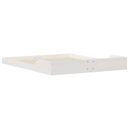 vidaXL Bed Frame White 150 x 200 cm Solid Pine Wood
