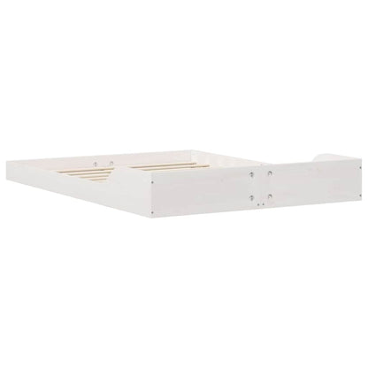 vidaXL Bed Frame White 140 x 190 cm Solid Pine Wood