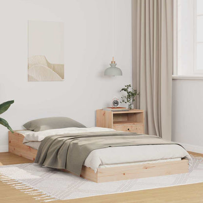 vidaXL Bed Frame Natural 80 x 200 cm Solid Pine Wood