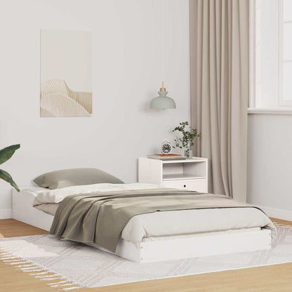 vidaXL Bed Frame White 80 x 200 cm Solid Pine Wood
