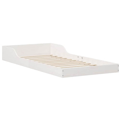 vidaXL Bed Frame White 80 x 200 cm Solid Pine Wood