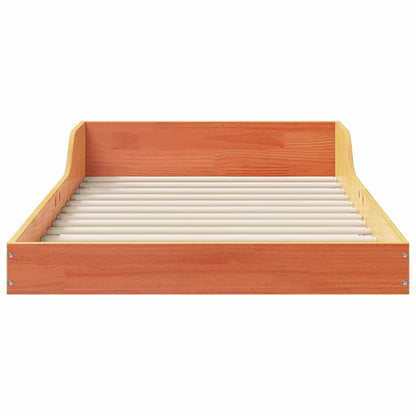 vidaXL Bed Frame Wax Brown 80 x 200 cm Solid Pine Wood