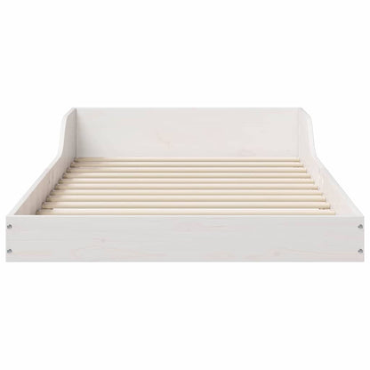 vidaXL Bed Frame White 90 x 190 cm Solid Pine Wood