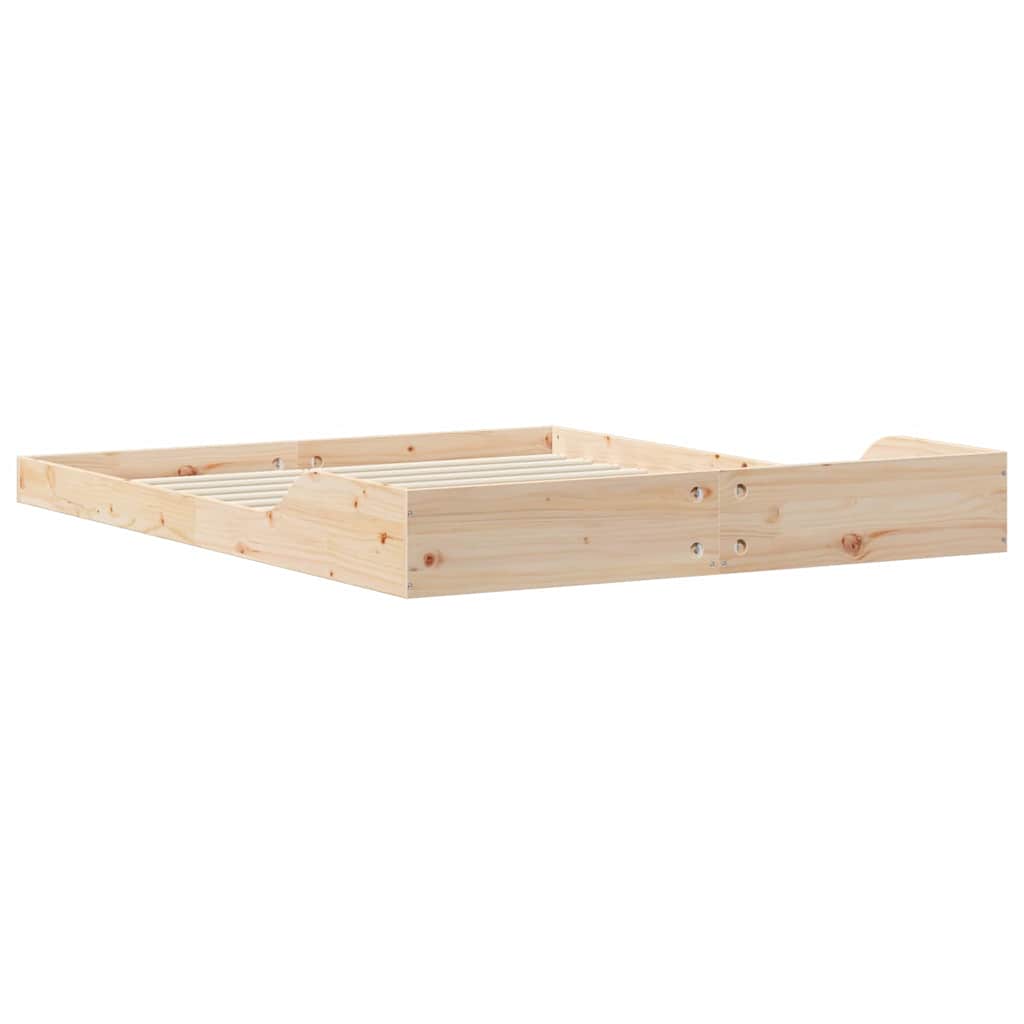 vidaXL Bed Frame Brown 160 x 210 cm Solid Pine Wood
