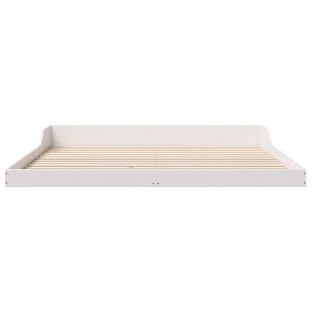 vidaXL Bed Frame White 180 x 210 cm Solid Pine Wood