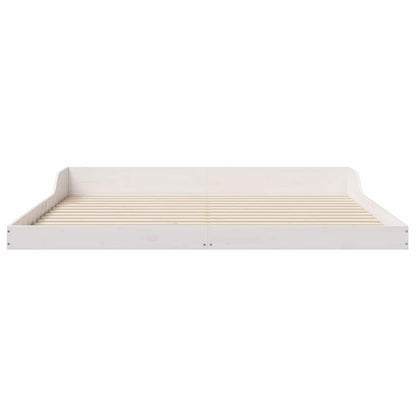 vidaXL Bed Frame White 180 x 210 cm Solid Pine Wood