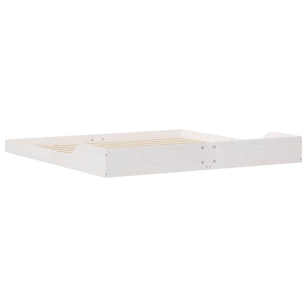 vidaXL Bed Frame White 200 x 210 cm Solid Pine Wood