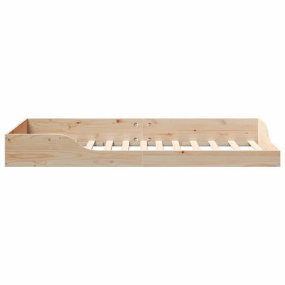 vidaXL Bed Frame Brown 100 x 200 cm Solid Pine Wood