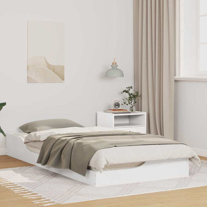 vidaXL Bed Frame White 100 x 200 cm Solid Pine Wood