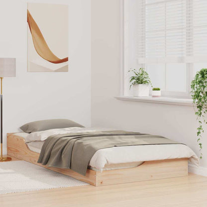 vidaXL Bed Frame Brown 80 x 200 cm Solid Pine Wood