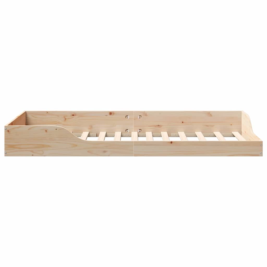 vidaXL Bed Frame Brown 80 x 200 cm Solid Pine Wood
