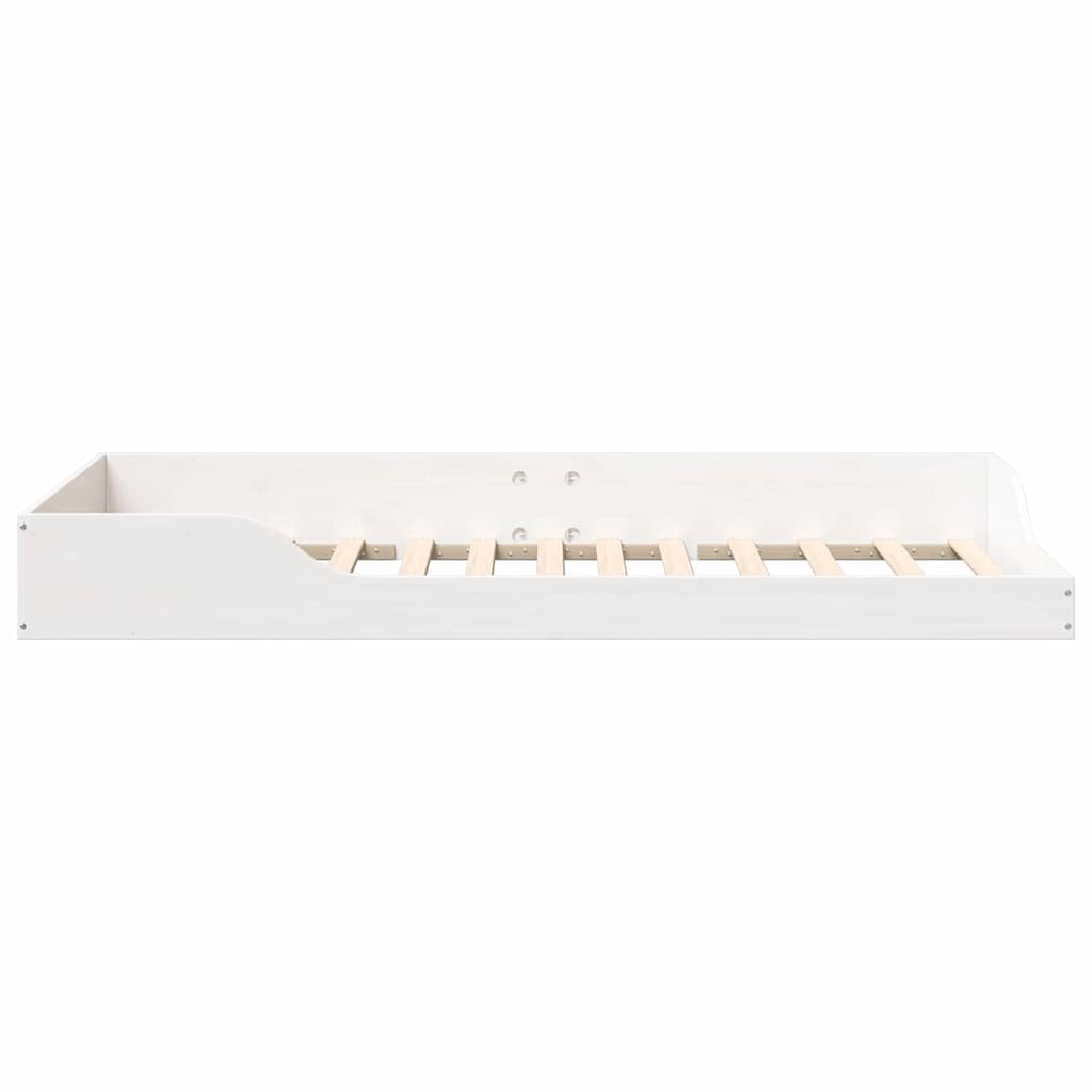 vidaXL Bed Frame White 80 x 200 cm Solid Pine Wood