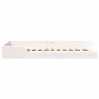 vidaXL Bed Frame White 90 x 190 cm Solid Pine Wood