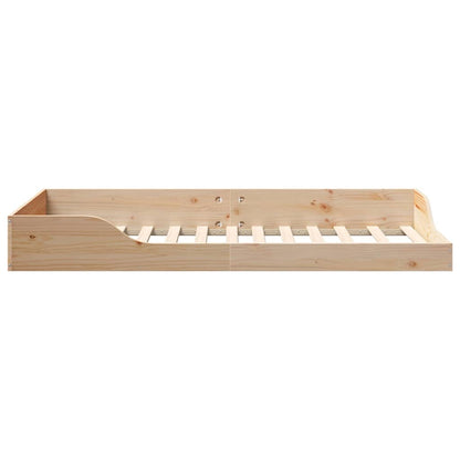 vidaXL Bed Frame Brown 75 x 190 cm Solid Pine Wood