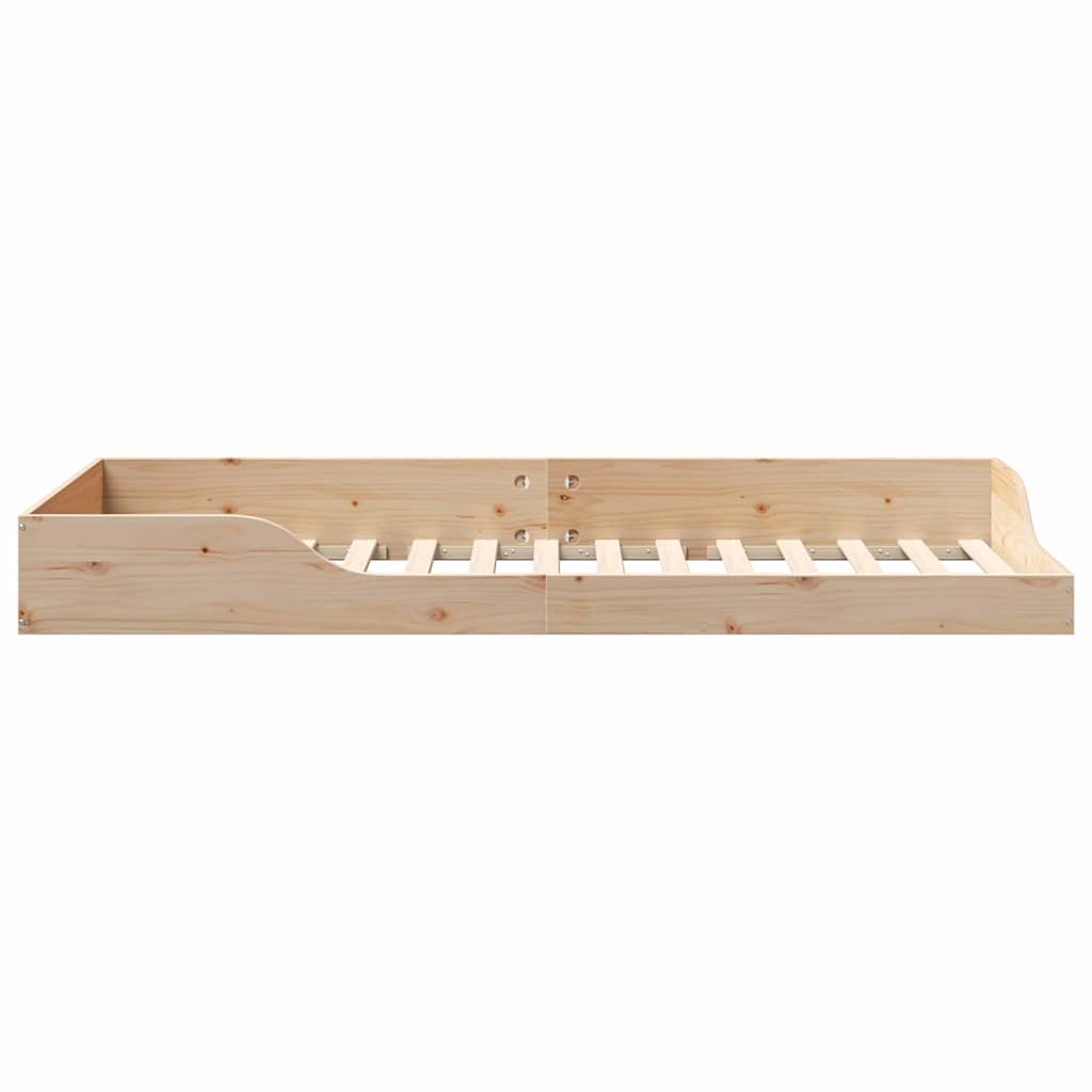 vidaXL Bed Frame Brown 80 x 210 cm Solid Pine Wood