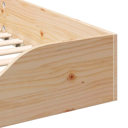vidaXL Bed Frame Brown 90 x 210 cm Solid Pine Wood