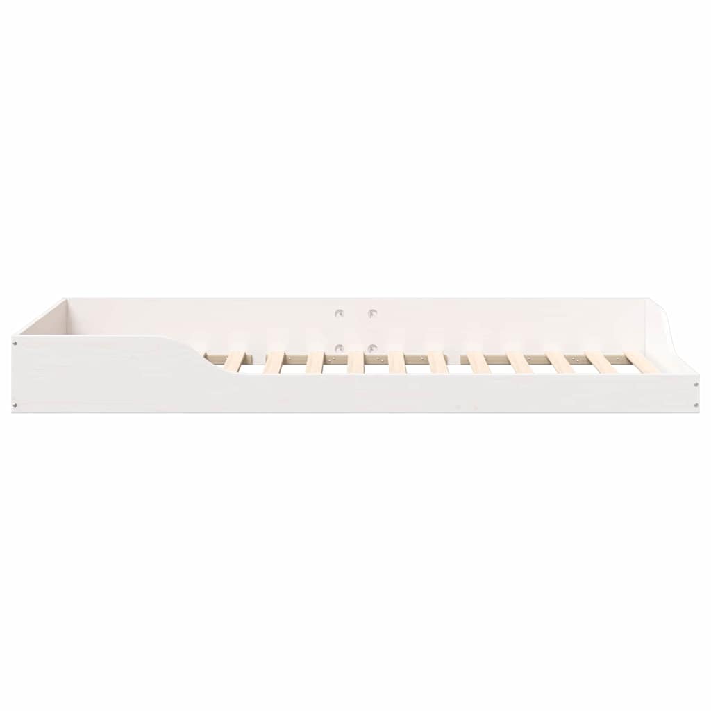 vidaXL Bed Frame White 90 x 210 cm Solid Pine Wood