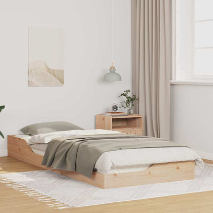 vidaXL Bed Frame Brown 80 x 220 cm Solid Pine Wood