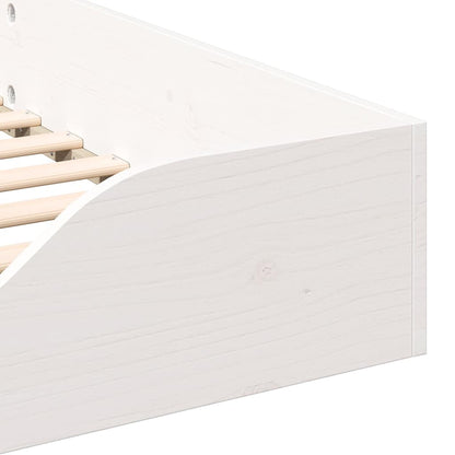 vidaXL Bed Frame White 80 x 220 cm Solid Pine Wood
