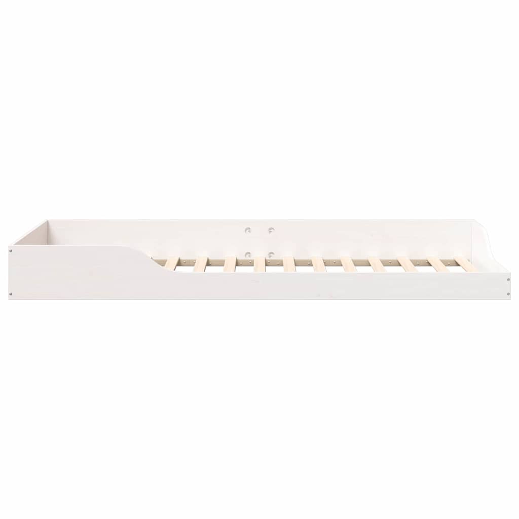 vidaXL Bed Frame White 80 x 220 cm Solid Pine Wood
