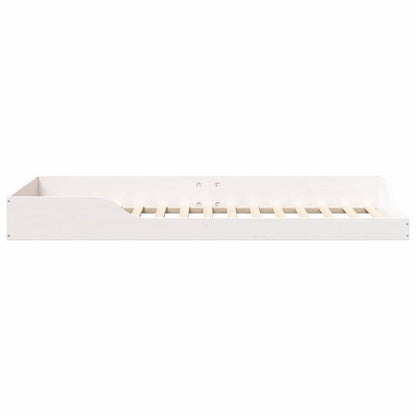 vidaXL Bed Frame White 80 x 220 cm Solid Pine Wood