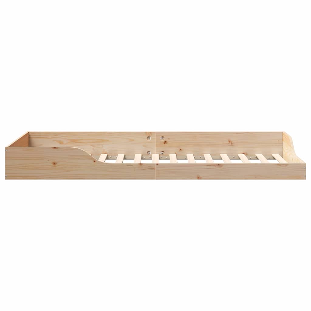 vidaXL Bed Frame Brown 90 x 220 cm Solid Pine Wood