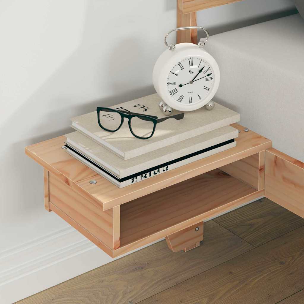 vidaXL Bed Frame with Headboard Brown 150 x 200 cm Solid Pine Wood