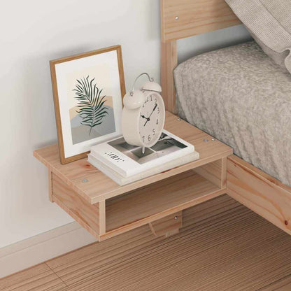 vidaXL Bed Frame with Headboard Brown 90 x 200 cm Solid Pine Wood