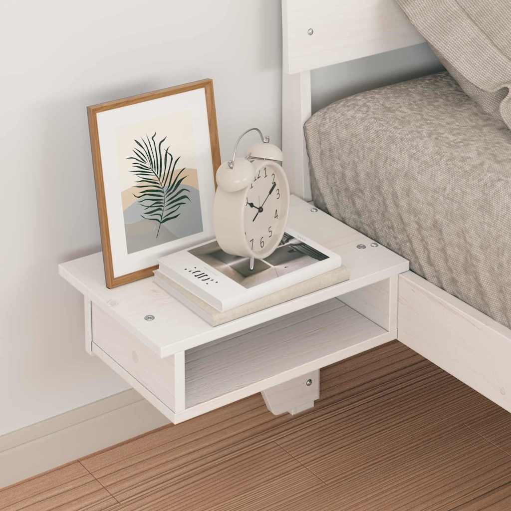 vidaXL Bed Frame with Headboard White 80 x 200 cm Solid Pine Wood