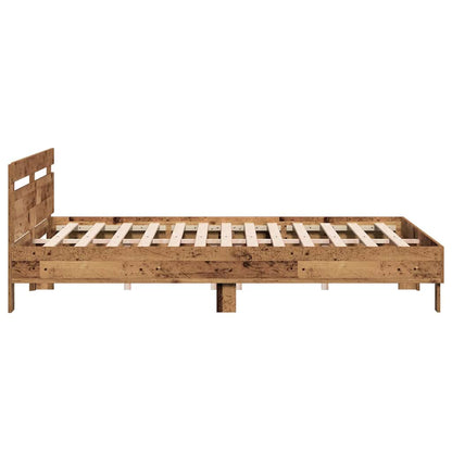 vidaXL Bed Frame Old Wood 203 x 185 x 70 cm Engineered Wood