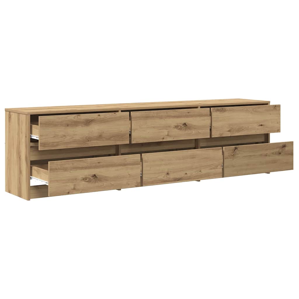 vidaXL TV Units 2 pcs Artisan Oak Engineered Wood