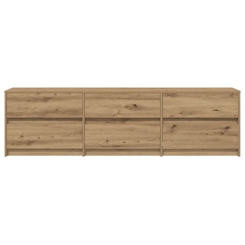 vidaXL TV Units 2 pcs Artisan Oak Engineered Wood