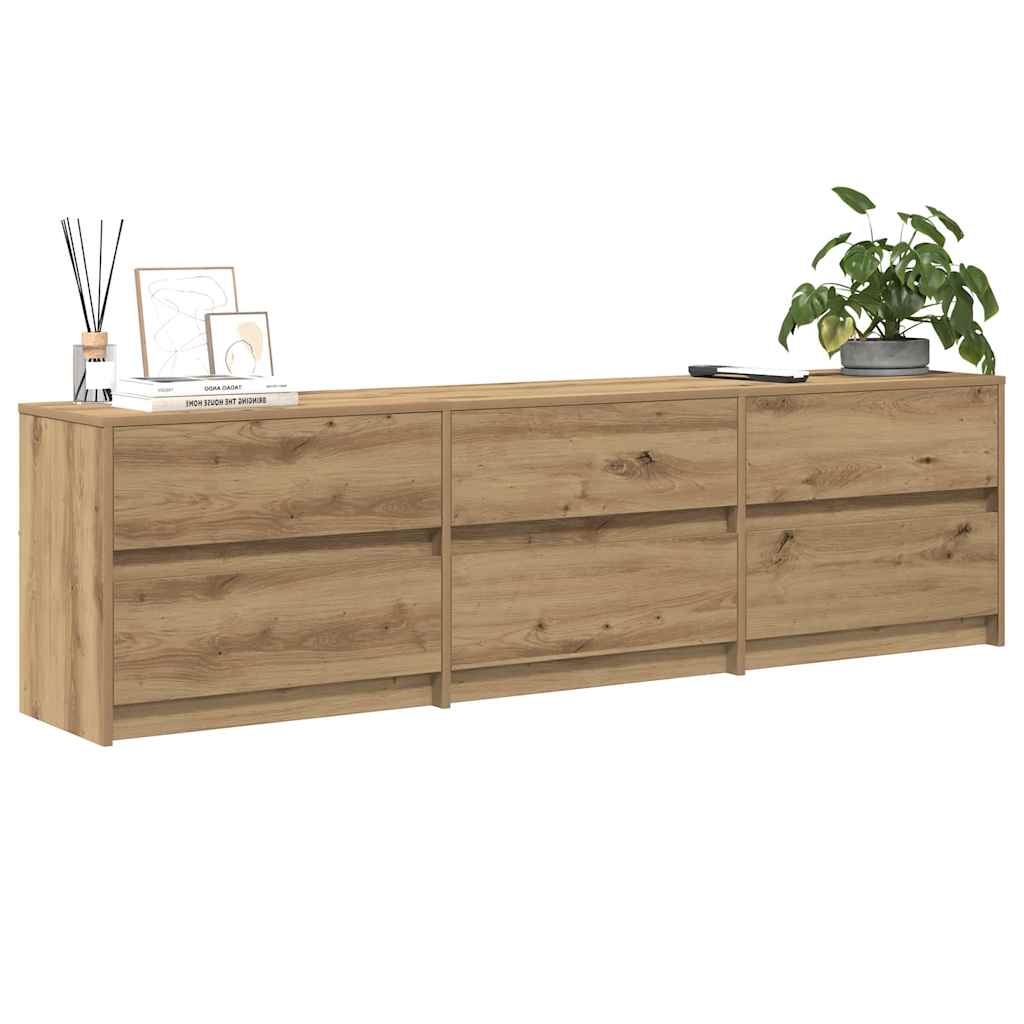vidaXL TV Units 2 pcs Artisan Oak Engineered Wood
