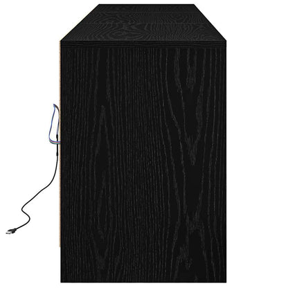 vidaXL TV Units 180 x 34 x 50 cm Black Oak Engineered Wood