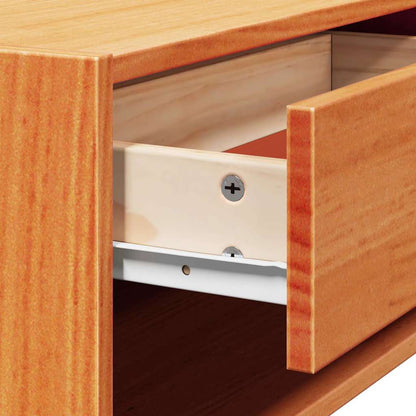 vidaXL Bedside Table Wax Brown 50 x 32.5 x 24 cm Solid pine wood