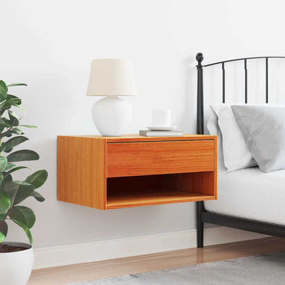vidaXL Bedside Table Wax Brown 50 x 32.5 x 24 cm Solid pine wood