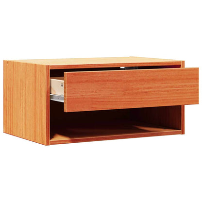 vidaXL Bedside Table Wax Brown 50 x 32.5 x 24 cm Solid pine wood