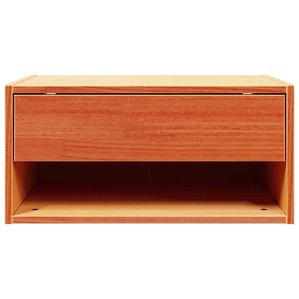 vidaXL Bedside Table Wax Brown 50 x 32.5 x 24 cm Solid pine wood