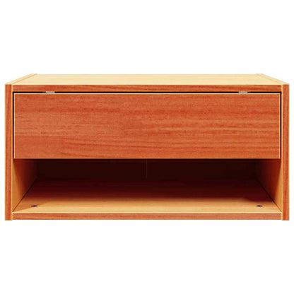 vidaXL Bedside Table Wax Brown 50 x 32.5 x 24 cm Solid pine wood